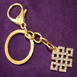 bejeweled mystic knot keychain