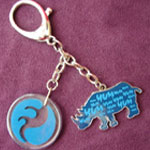 blue rhino metal amulet