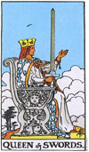 Queen of Swords Tarot Card for 2013 Capricorn Horoscope