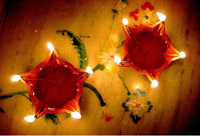 Lighting on festival of Diwali