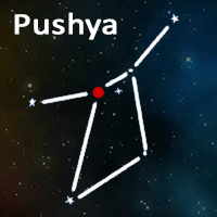 The symbol of Pushya  Nakshatra