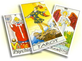 A spreaded deck of Tarot cards