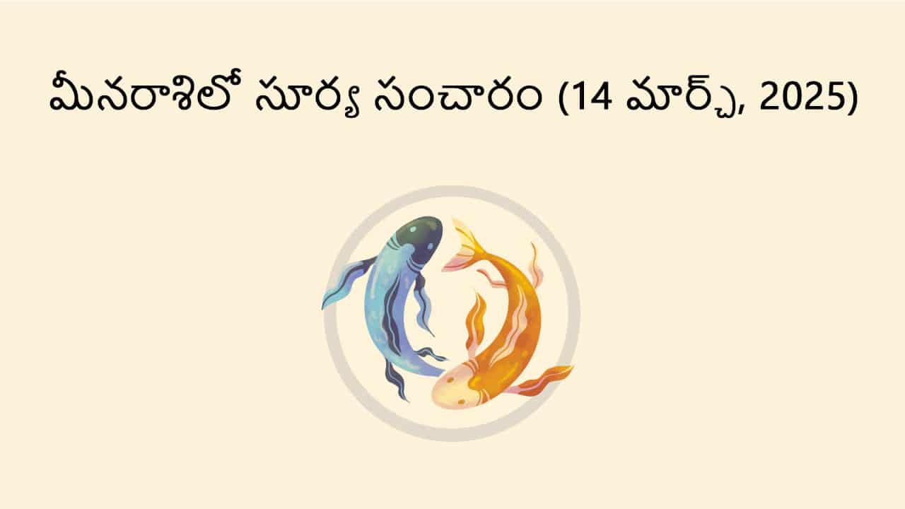 Sun Transit in Pisces (14 March) in Telugu