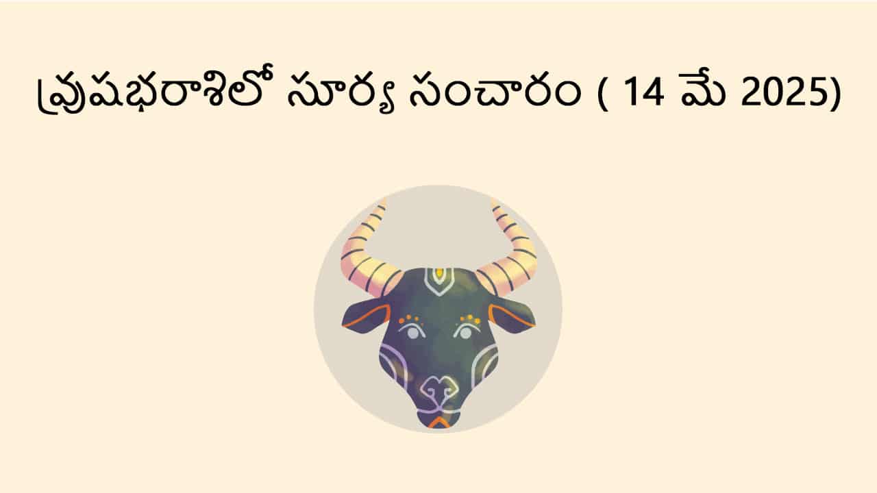 Sun Transit in Taurus (14 May) in Telugu