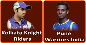 Pune Warriors vs Kolkata Knight Riders