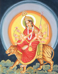Devi Chandraghanta is Worshiped on the third day of Navratri festival