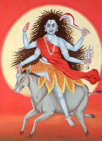 Devi Kalaratri or Kalratri is Worshiped on the seventh day of Navratri festival