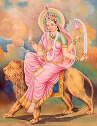 Devi Katyayini or Katyayani is Worshiped on the sixth day of Navratri festival
