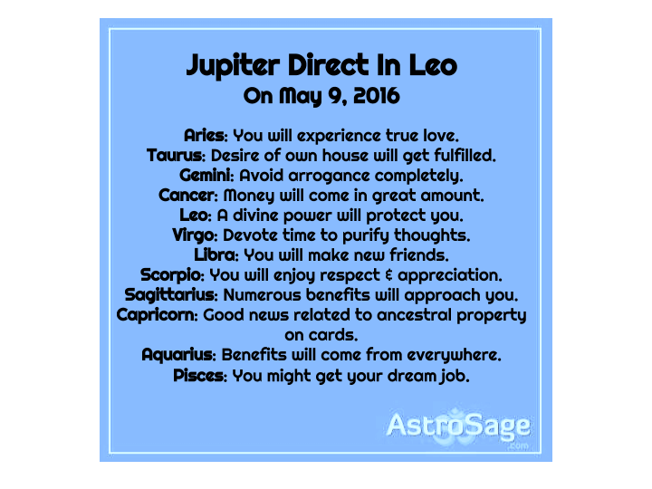 Read Jupiter in Leo 2016 horoscope to know about your time.