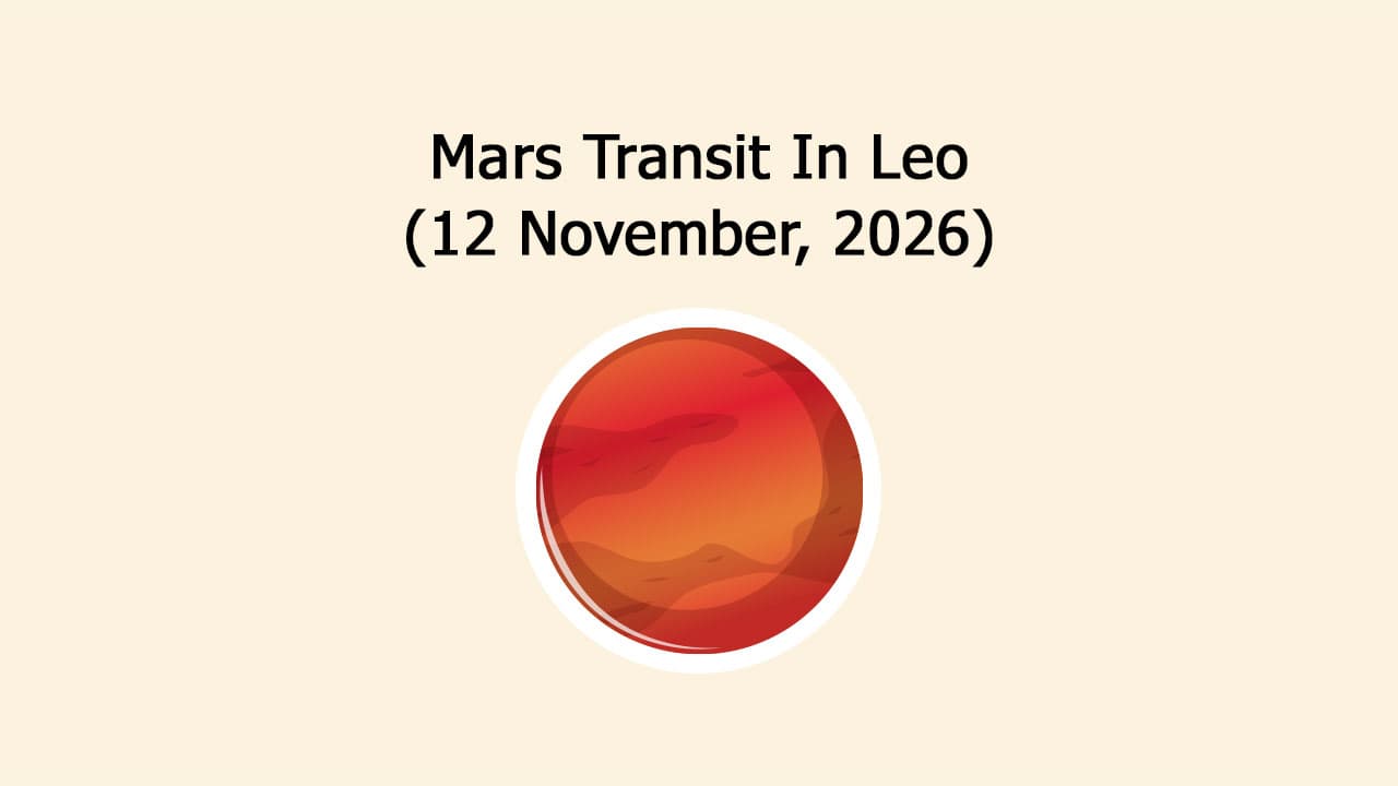 Mars Transit In Leo (12 November, 2026)