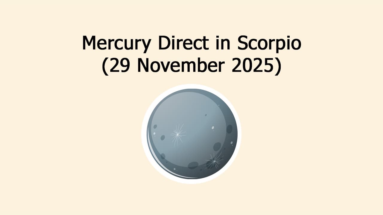 Mercury Direct In Scorpio
