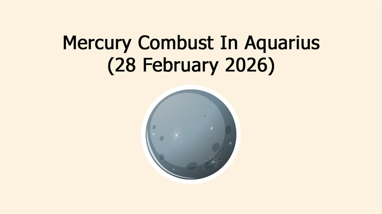 Mercury Combust In Aquarius On 28 February, 2026